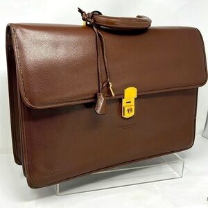 Gianfranco Lotti Firenze Top Handle Men's Women's Pebbled Leather Briefcase Bag